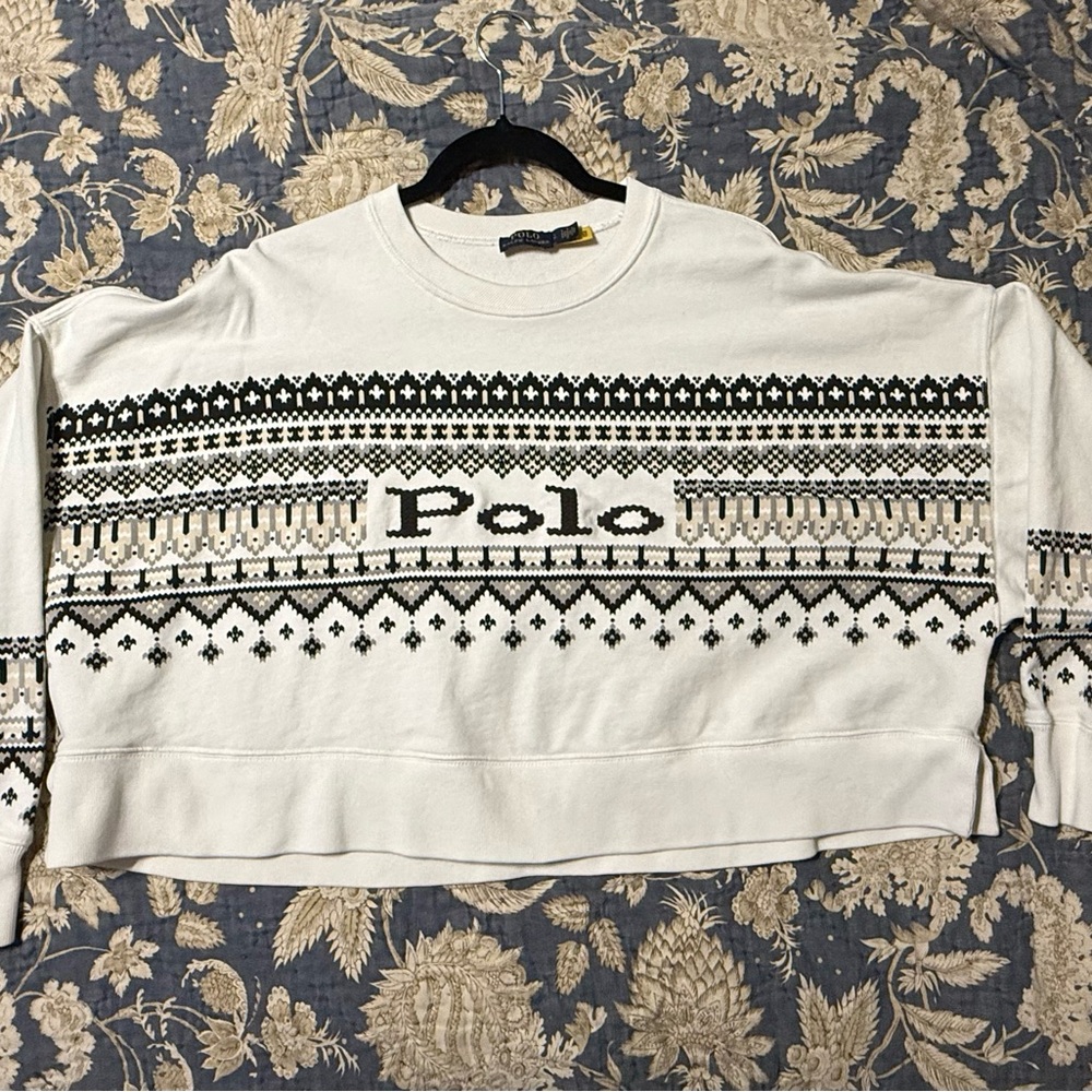 Polo Ralph Lauren oversized cropped Crewneck Sweater